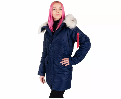 CHAMELEON ЖЕНСКАЯ КУРТКА АЛЯСКА N-3B SLIM FIT NAVY 0735-35