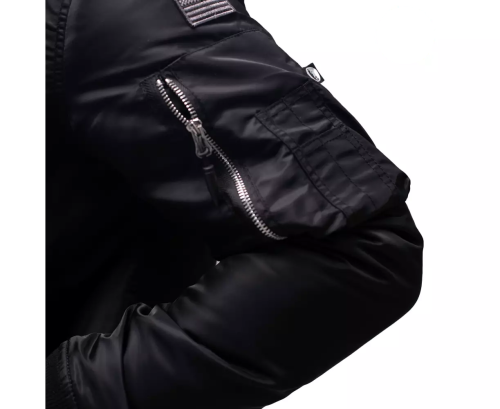 CHAMELEON КУРТКА MA-1 HOODED LIGHT BLACK 0780