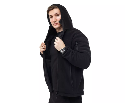 CHAMELEON ФЛІСОВА КУРТКА З КАПЮШОНОМ VIKING BLACK 0722-04