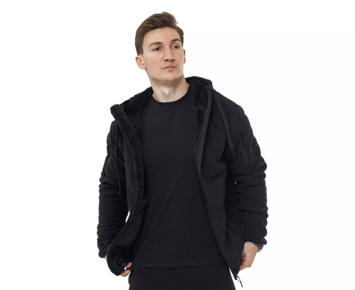 CHAMELEON ФЛІСОВА КУРТКА З КАПЮШОНОМ VIKING BLACK 0722-04