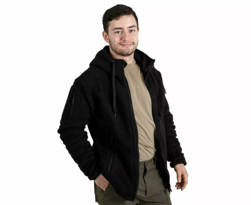 CHAMELEON ФЛІСОВА КУРТКА З КАПЮШОНОМ VIKING BLACK 0722-04