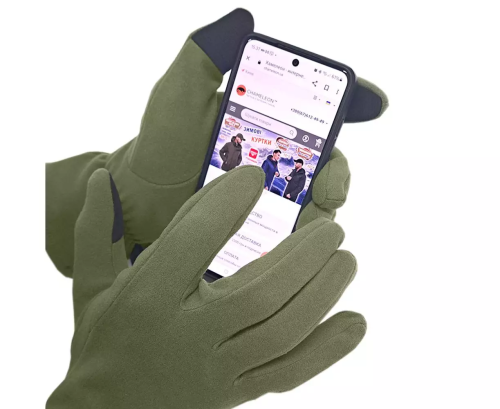 CHAMELEON ПЕРЧАТКИ ФЛИСОВЫЕ БИСТРЕЙЧ OLIVE 9014-01