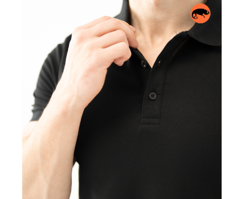 CHAMELEON ФУТБОЛКА POLO SHIRT CASUAL BLACK MW 8818-1