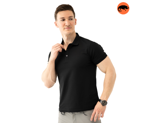 CHAMELEON ФУТБОЛКА POLO SHIRT CASUAL BLACK MW 8818-1
