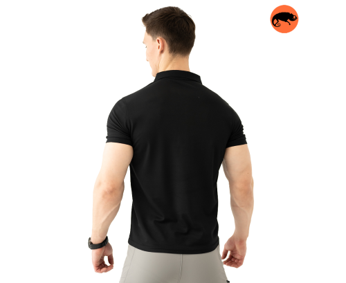 CHAMELEON ФУТБОЛКА POLO SHIRT CASUAL BLACK MW 8818-1