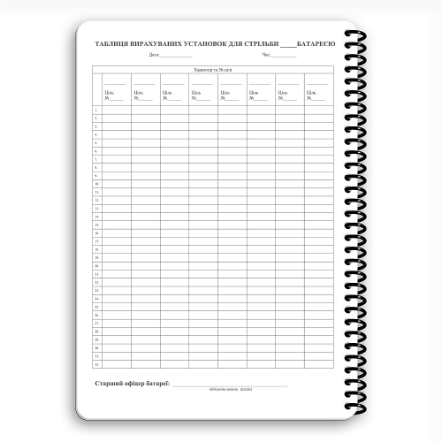 ECOPYBOOK TACTICAL БЛОКНОТ СТАРШОГО ОФІЦЕРА БАТАРЕЇ