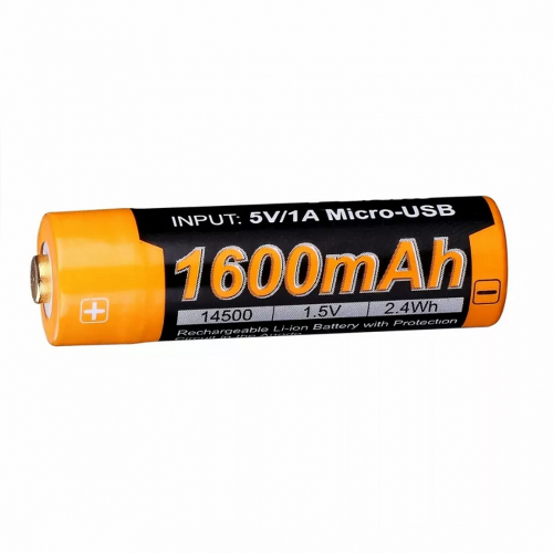 FENIX АКУМУЛЯТОР 14500 ARB-L14-1600U MICRO USB ЗАРЯДКА