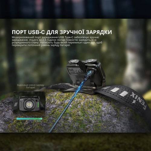 FENIX ФОНАРЬ НАЛОБНЫЙ HL12 V2.0 СЕРЫЙ