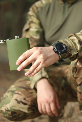 FOX OUTDOOR ФЛЯГА СТАЛЕВА HIP FLASK OLIVE 33275A