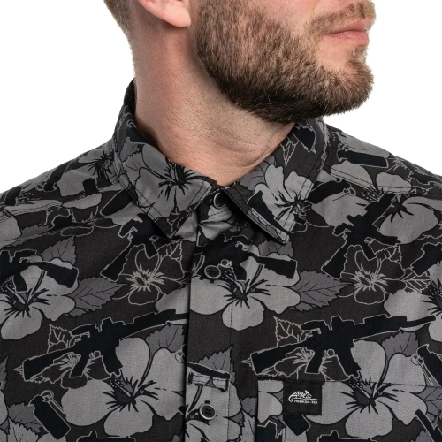 HELIKON-TEX СОРОЧКА TACTICAL HAWAIIAN SHORT SLEEVE DARK OPS KO-HAW-CB-1N