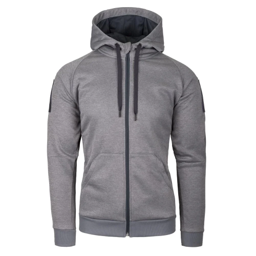 HELIKON-ТЕХ ТОЛСТОВКА НА БЛИСКАВЦІ TACTICAL HOODIE GREY MELANGE BL-UHF-PO-M3