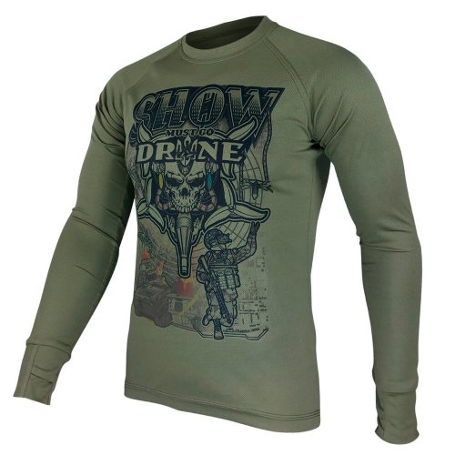 KRAMATAN TACTICAL DESIGN ЛОНГСЛИВ SHOW MUST GO DRONE OLIVE