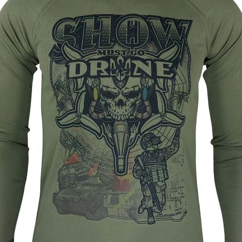 KRAMATAN TACTICAL DESIGN ЛОНГСЛИВ SHOW MUST GO DRONE OLIVE
