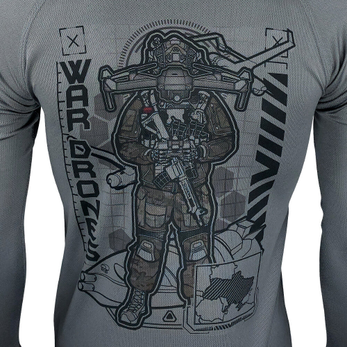 KRAMATAN TACTICAL DESIGN ЛОНГСЛИВ WAR DRONES GREY