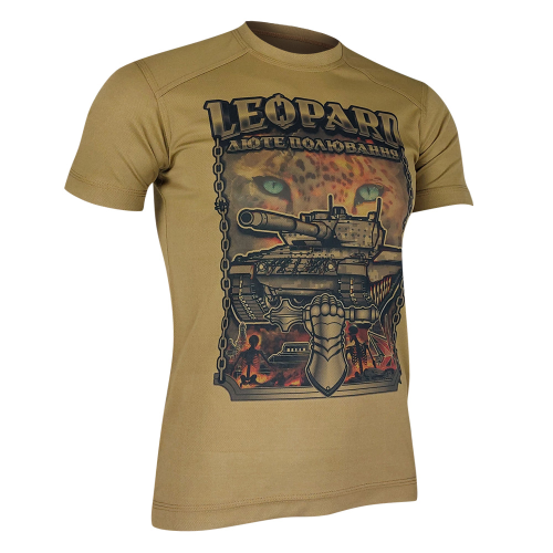 KRAMATAN TACTICAL DESIGN ФУТБОЛКА LEOPARD ЛЮТЕ ПОЛЮВАННЯ COYOTE