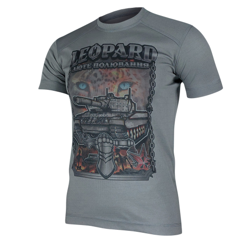 KRAMATAN TACTICAL DESIGN ФУТБОЛКА LEOPARD ЛЮТЕ ПОЛЮВАННЯ GREY