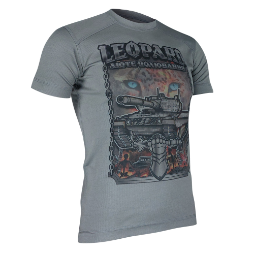 KRAMATAN TACTICAL DESIGN ФУТБОЛКА LEOPARD ЛЮТЕ ПОЛЮВАННЯ GREY
