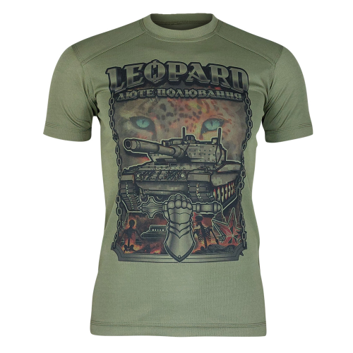 KRAMATAN TACTICAL DESIGN ФУТБОЛКА LEOPARD ЛЮТЕ ПОЛЮВАННЯ OLIVE