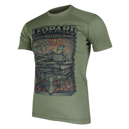 KRAMATAN TACTICAL DESIGN ФУТБОЛКА LEOPARD ЛЮТЕ ПОЛЮВАННЯ OLIVE