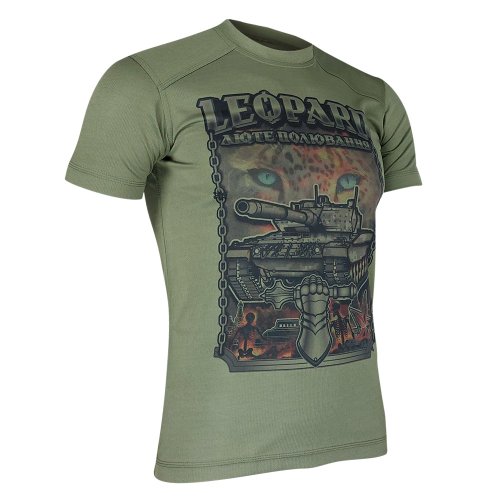 KRAMATAN TACTICAL DESIGN ФУТБОЛКА LEOPARD ЛЮТЕ ПОЛЮВАННЯ OLIVE