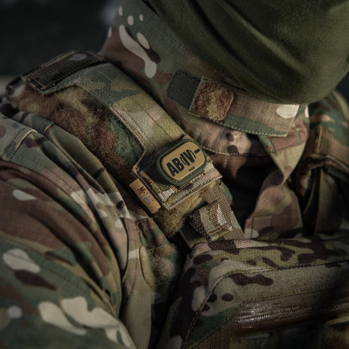 M-TAC MOLLE PATCH ГРУППА КРОВИ AB (IV) - PVC RANGER GREEN