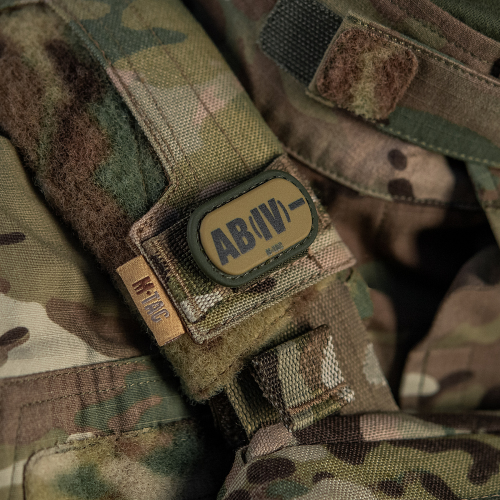 M-TAC MOLLE PATCH ГРУППА КРОВИ AB (IV) - PVC RANGER GREEN
