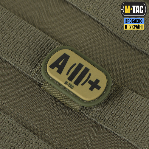 M-TAC MOLLE PATCH ГРУПА КРОВІ A (II) + PVC RANGER GREEN