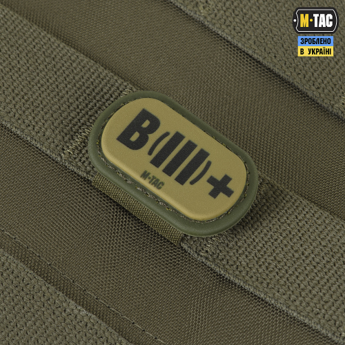 M-TAC MOLLE PATCH ГРУПА КРОВІ B (III) + PVC RANGER GREEN