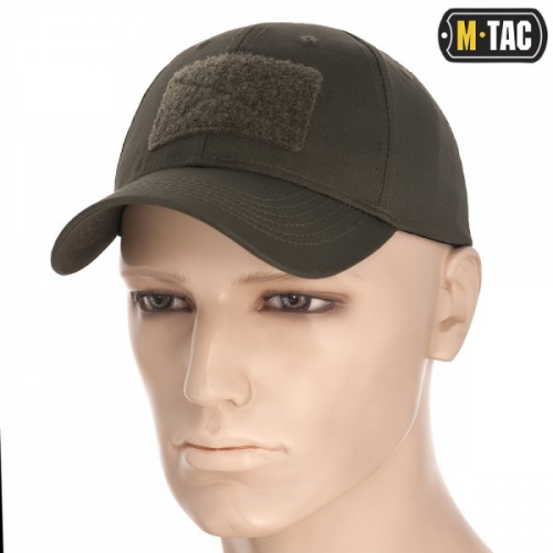 M-TAC БЕЙСБОЛКА З ЛИПУЧКОЮ FLEX РІП-СТОП ARMY OLIVE