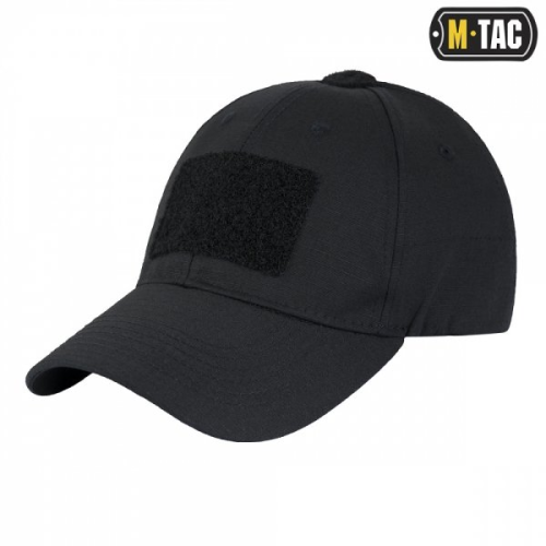M-TAC БЕЙСБОЛКА С ЛИПУЧКОЙ FLEX РИП-СТОП BLACK