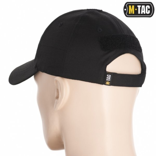 M-TAC БЕЙСБОЛКА З ЛИПУЧКОЮ FLEX РІП-СТОП BLACK