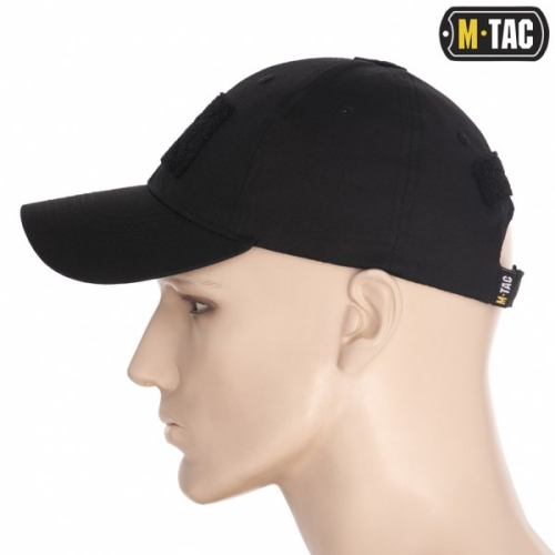 M-TAC БЕЙСБОЛКА З ЛИПУЧКОЮ FLEX РІП-СТОП BLACK