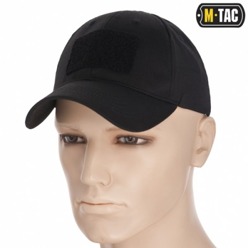 M-TAC БЕЙСБОЛКА З ЛИПУЧКОЮ FLEX РІП-СТОП BLACK