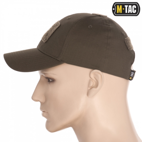 M-TAC БЕЙСБОЛКА З ЛИПУЧКОЮ FLEX РІП-СТОП DARK OLIVE