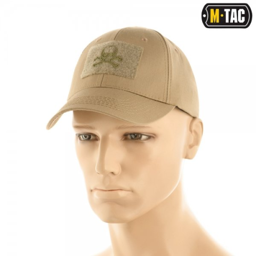 M-TAC БЕЙСБОЛКА ТАКТИЧНА FLEX РІП-СТОП PIRATE SKULL KHAKI
