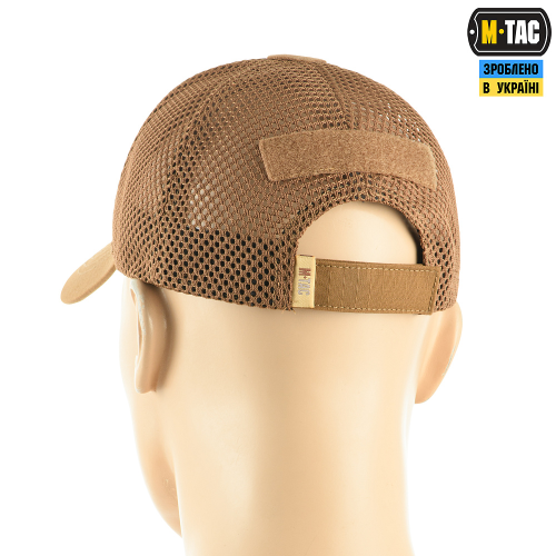 M-TAC БЕЙСБОЛКА ТАКТИЧНА З СІТКОЮ ELITE FLEX COYOTE BROWN