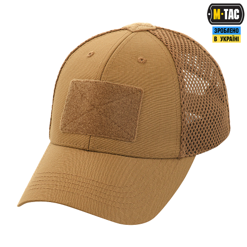 M-TAC БЕЙСБОЛКА ТАКТИЧНА З СІТКОЮ ELITE FLEX COYOTE BROWN