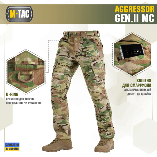 M-TAC ШТАНИ AGGRESSOR GEN.II РІП-СТОП MC
