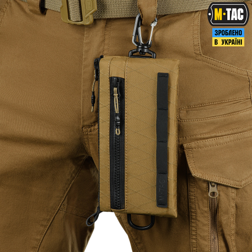 M-TAC ГАМАНЕЦЬ ГОРИЗОНТАЛЬНИЙ З КАРАБІНОМ X-PAC ELITE COYOTE