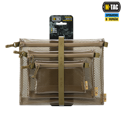 M-TAC КОМПЛЕКТ ОРГАНАЙЗЕРІВ ZIP POCKET SET ELITE COYOTE