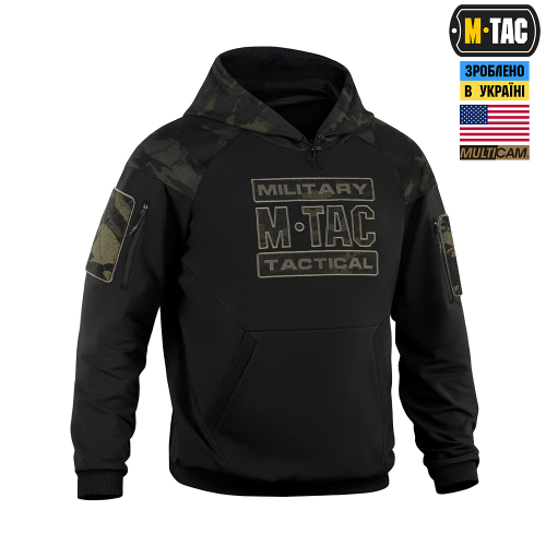 M-TAC КОФТА HOODIE COMBAT BLACK MULTICAM