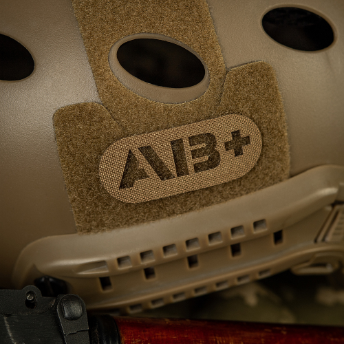 M-TAC НАШИВКА ГРУПА КРОВІ AB+ НАСКРІЗНА LASER CUT COYOTE