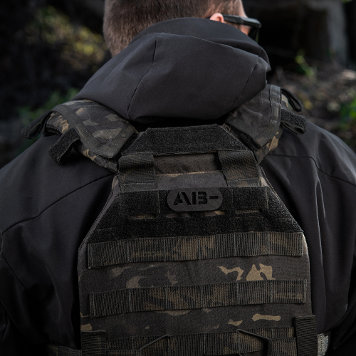 M-TAC НАШИВКА ГРУППА КРОВИ AB- СКВОЗНАЯ LASER CUT BLACK