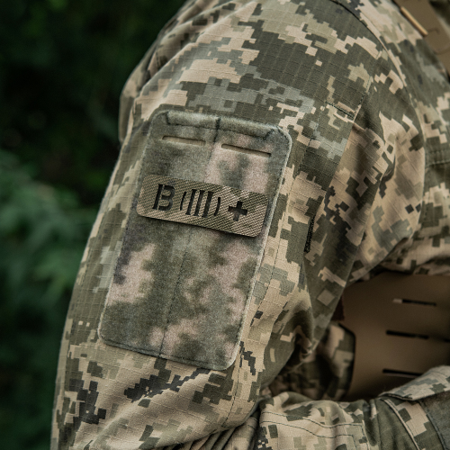 M-TAC НАШИВКА ГРУППА КРОВИ B (III) + СКВОЗНАЯ LASER CUT 25Х80 MM14