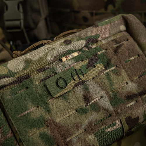 M-TAC НАШИВКА ГРУППА КРОВИ O (I) - СКВОЗНАЯ LASER CUT 25Х80 MULTICAM