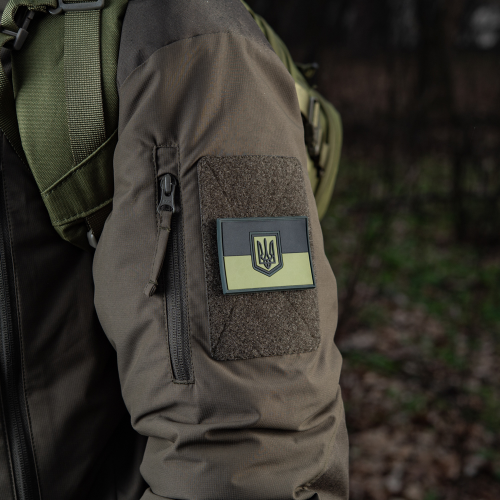 M-TAC НАШИВКА ФЛАГ УКРАИНЫ БОЛЬШОЙ PVC OLIVE