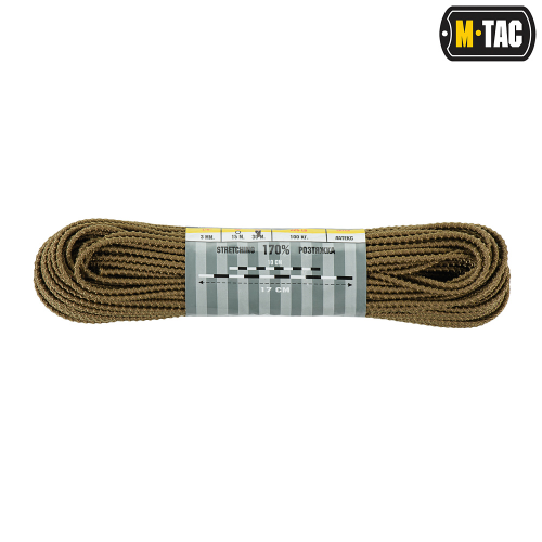 M-TAC ПАРАКОРД SHOCK-CORD 3MM DRAGON SKIN COYOTE 30М