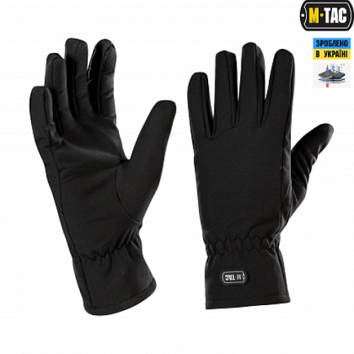 M-TAC РУКАВИЧКИ ДЕМІСЕЗОННІ SOFT SHELL BLACK