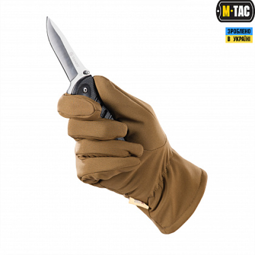 M-TAC ПЕРЧАТКИ ДЕМИСЕЗОННЫЕ SOFT SHELL COYOTE