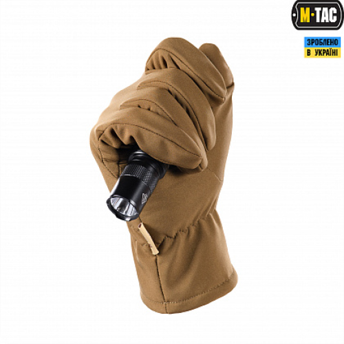 M-TAC ПЕРЧАТКИ ДЕМИСЕЗОННЫЕ SOFT SHELL COYOTE